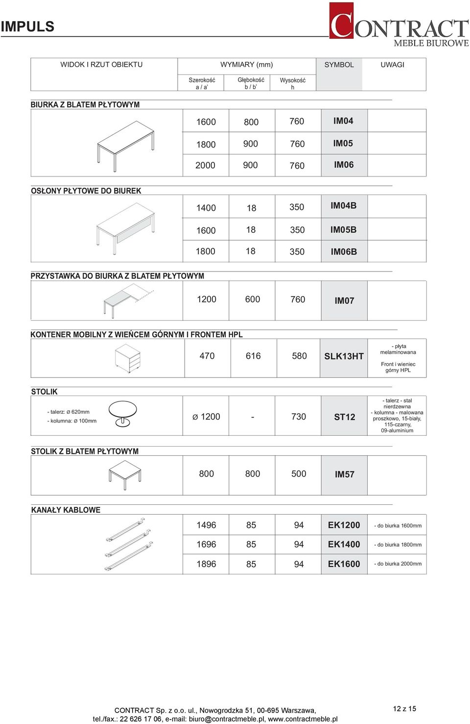 Front i wieniec górny HPL STOLIK - talerz: Ø 620mm - kolumna: Ø 100mm Ø 1200-730 ST12 - talerz - stal nierdzewna - kolumna - malowana proszkowo, 15-biały, 115-czarny, 09-aluminium STOLIK Z BLATEM