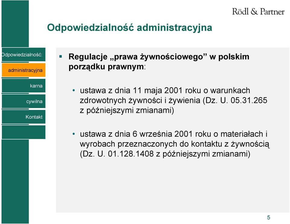 265 z późniejszymi zmianami) ustawa z dnia 6 września 2001 roku o materiałach i