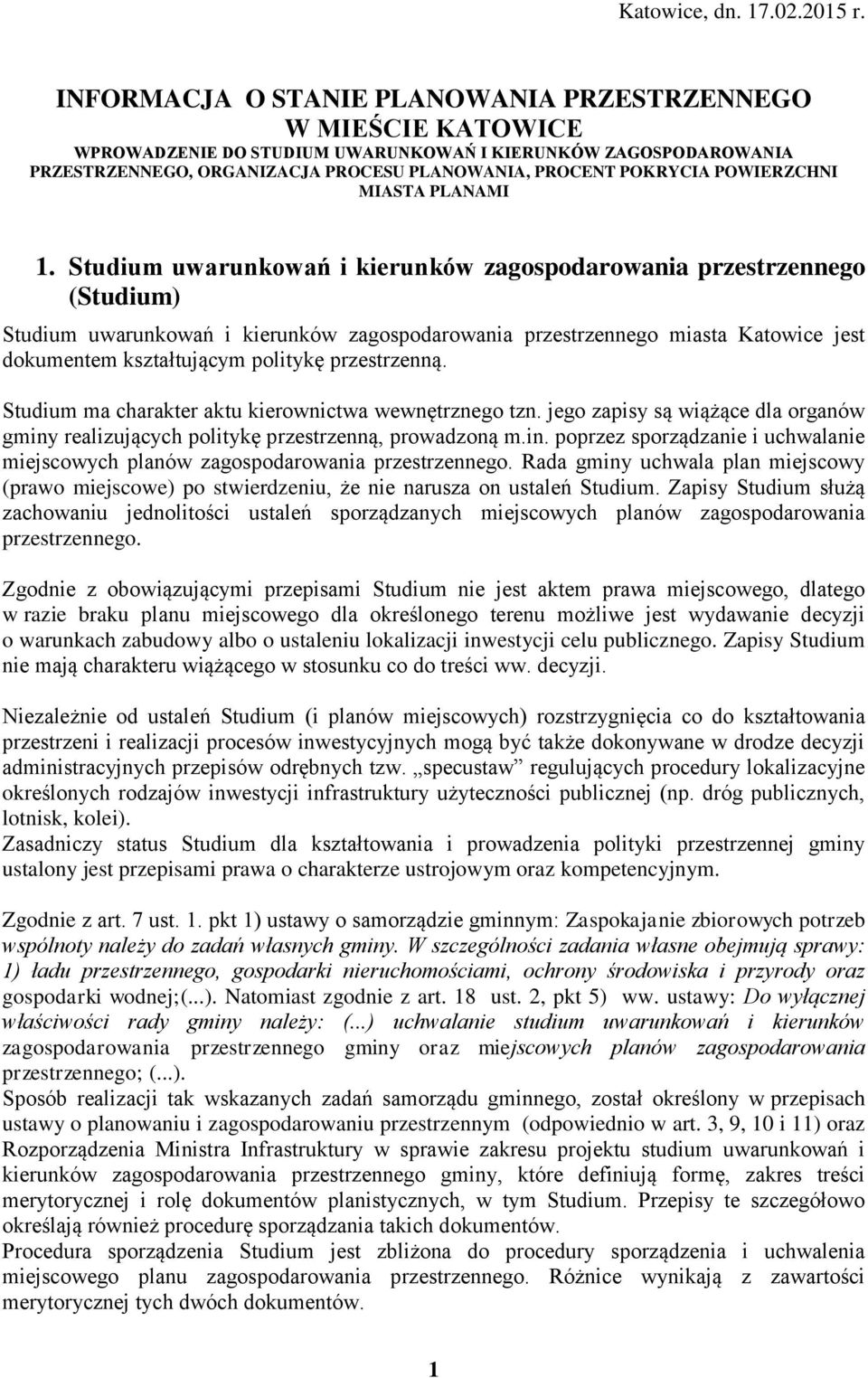 POWIERZCHNI MIASTA PLANAMI 1.