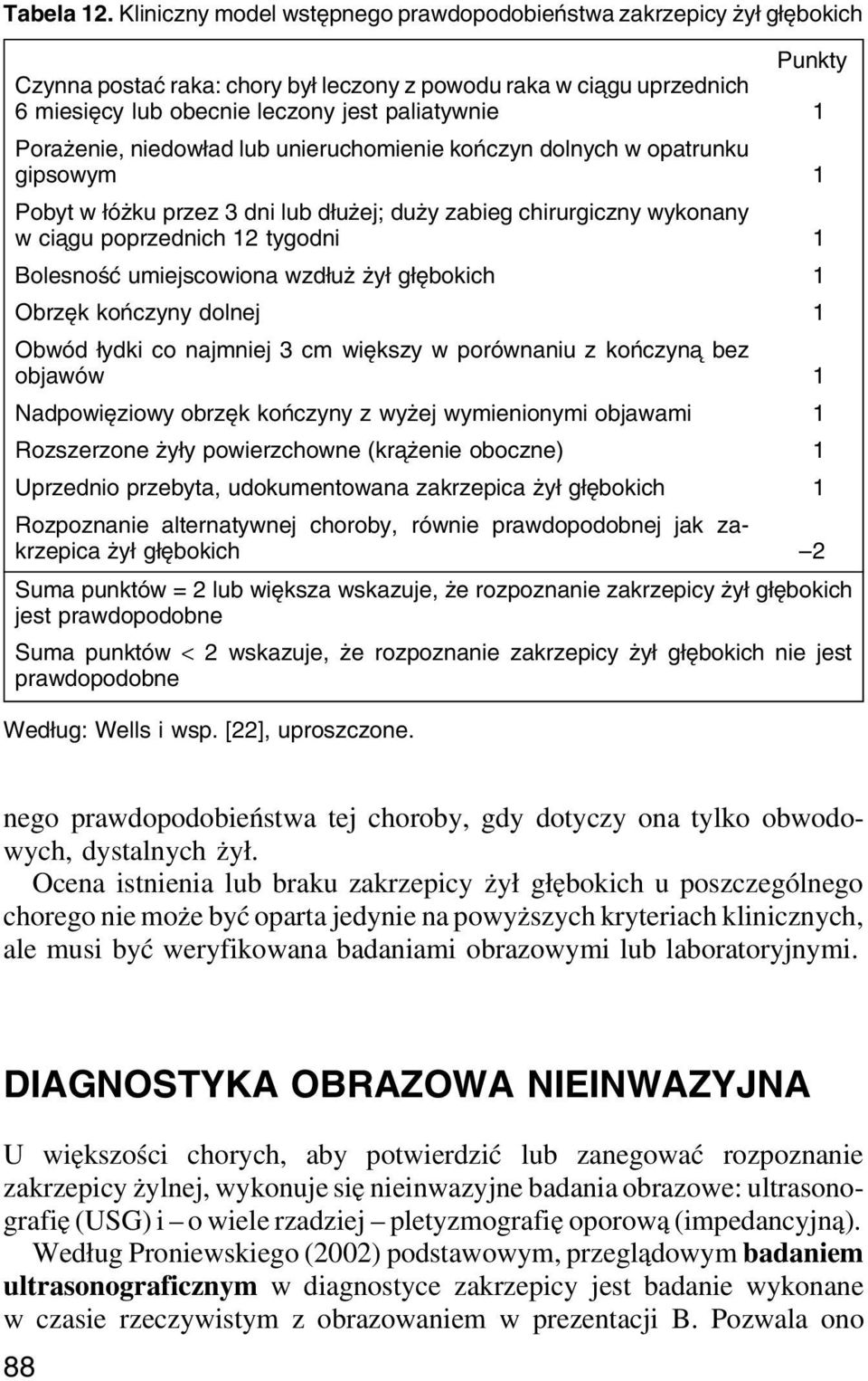 Porażenie, niedowład lub unieruchomienie kończyn dolnych w opatrunku gipsowym 1 Pobyt w łóżku przez 3 dni lub dłużej; duży zabieg chirurgiczny wykonany w cia gu poprzednich 12 tygodni 1 Bolesność