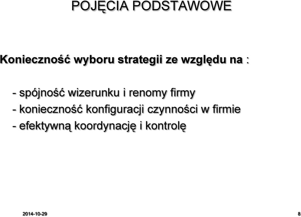 firmy - konieczność konfiguracji czynności w
