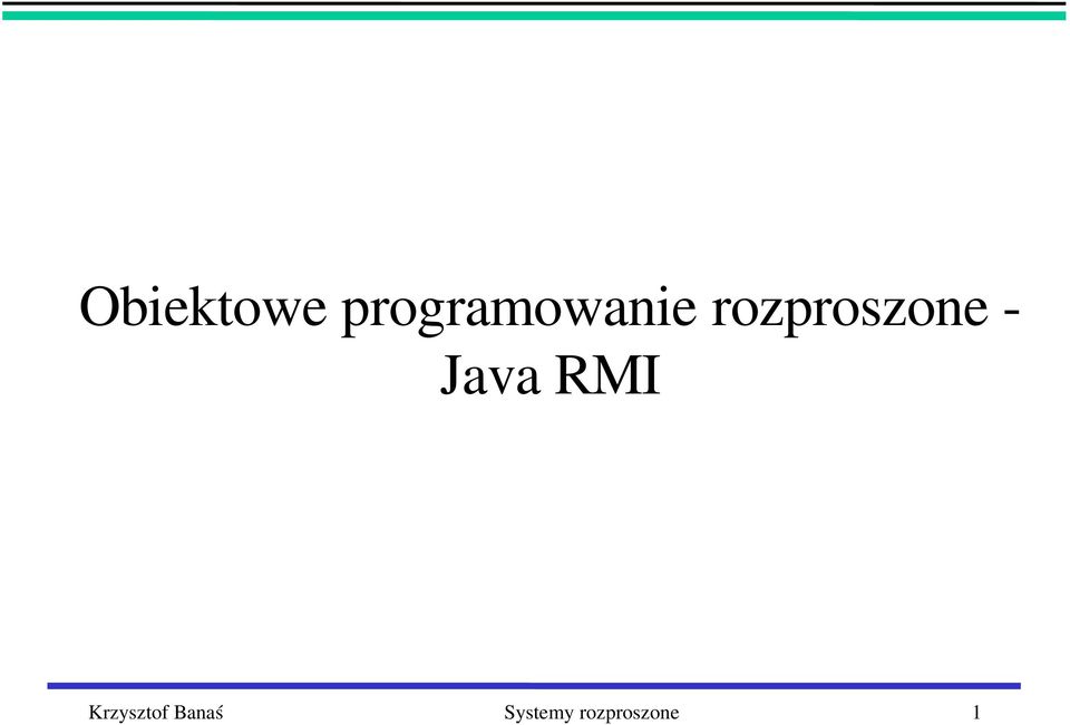 rozproszone Java RMI