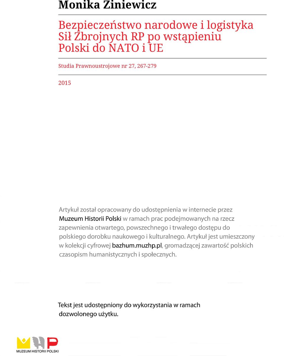 RP po wstąpieniu Polski do NATO i UE