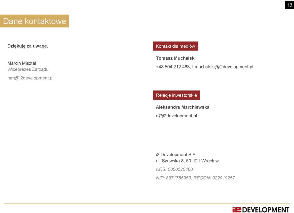 463, t.muchalski@i2development.pl mm@i2development.