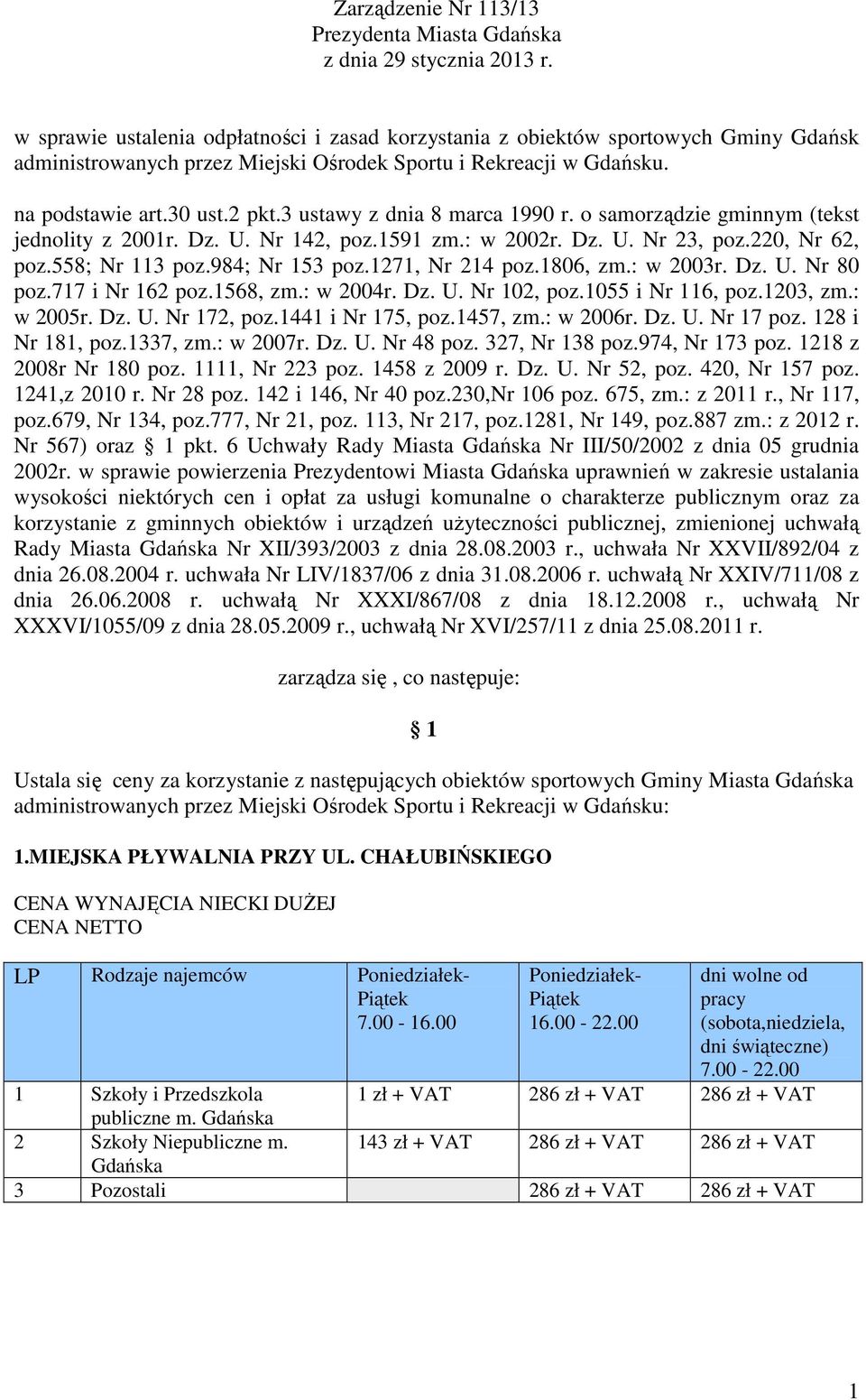 3 ustawy z dnia 8 marca 990 r. o samorządzie gminnym (tekst jednolity z 00r. Dz. U. Nr 4, poz.59 zm.: w 00r. Dz. U. Nr 3, poz.0, Nr 6, poz.558; Nr 3 poz.984; Nr 53 poz.7, Nr 4 poz.806, zm.: w 003r.