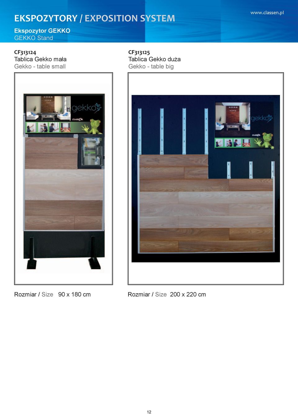table small CF313125 Tablica Gekko duża Gekko -