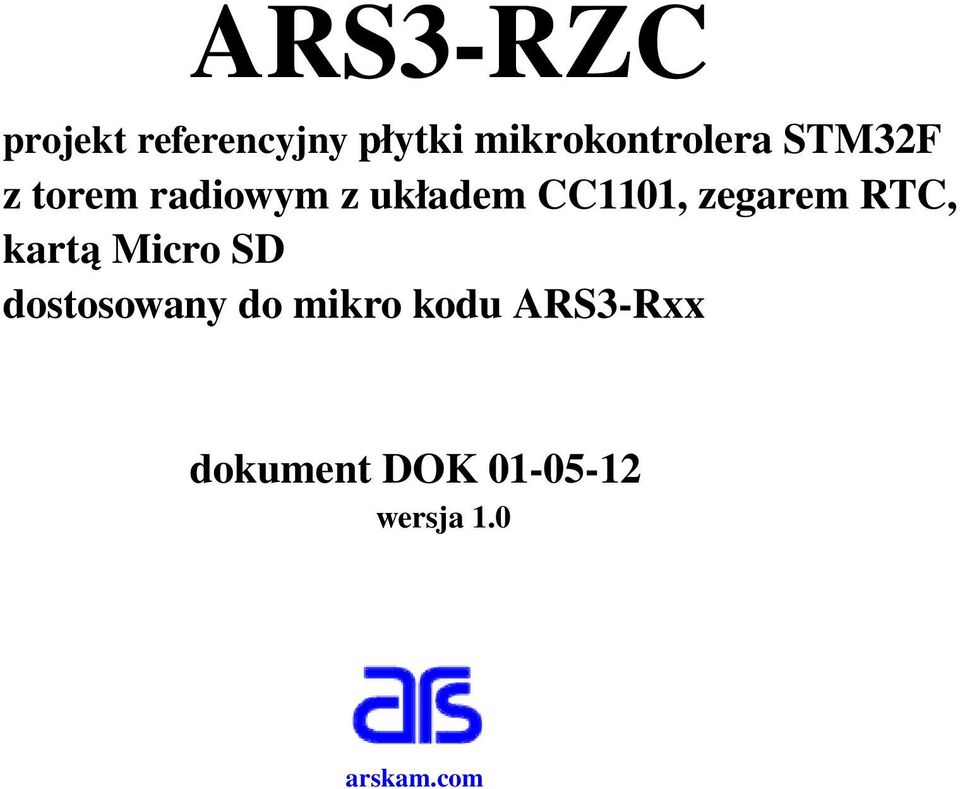 układem CC0, zegarem RTC, kartą Micro SD