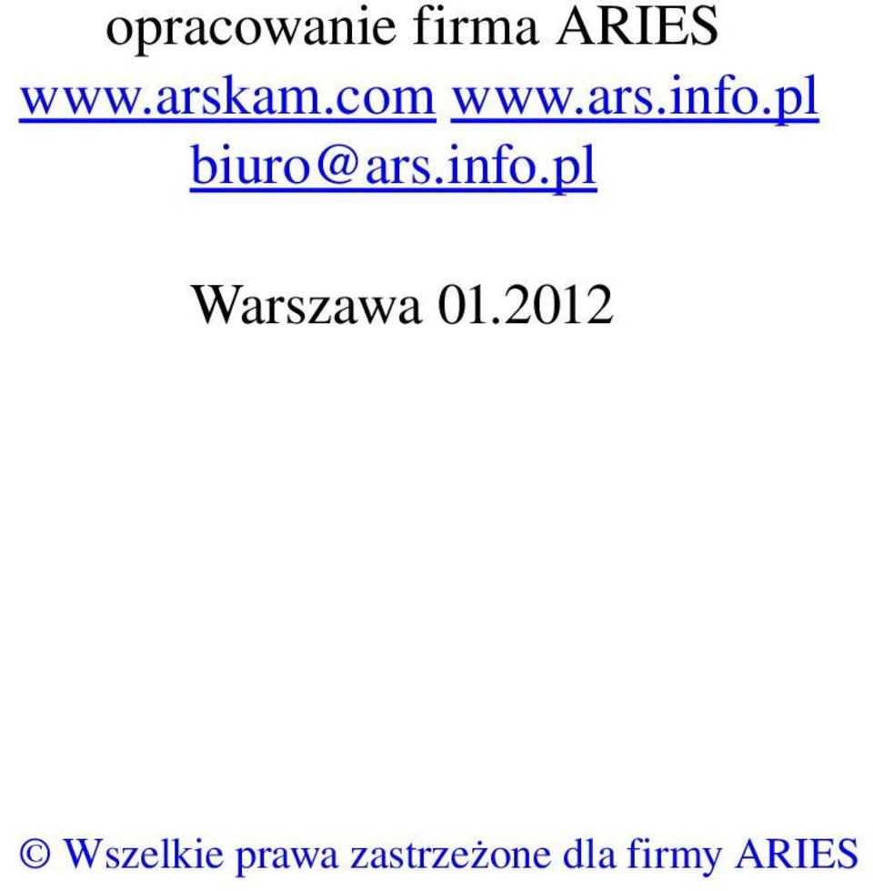 pl biuro@ars.info.pl Warszawa 0.