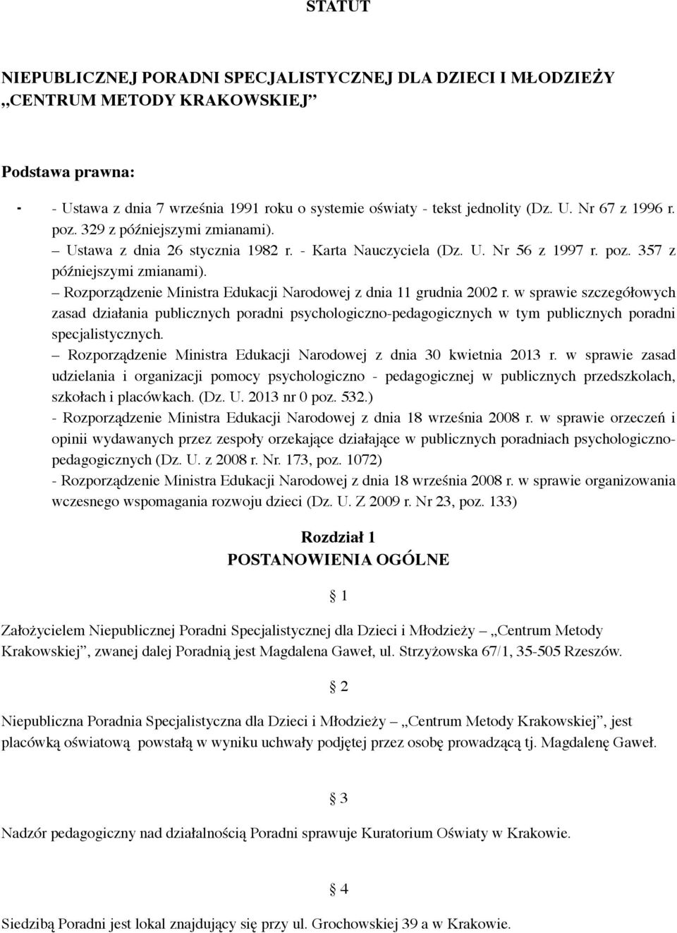 Rozporządzenie Ministra Edukacji Narodowej z dnia 11 grudnia 2002 r.