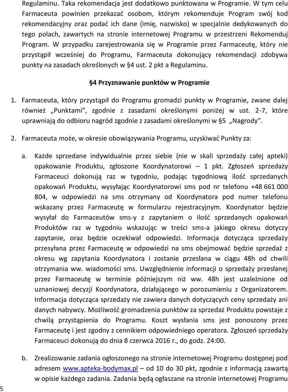 internetowej Programu w przestrzeni Rekomenduj Program.