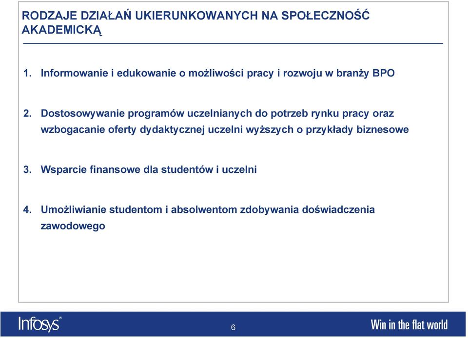 Dostosowywanie programów uczelnianych do potrzeb rynku pracy oraz wzbogacanie oferty dydaktycznej