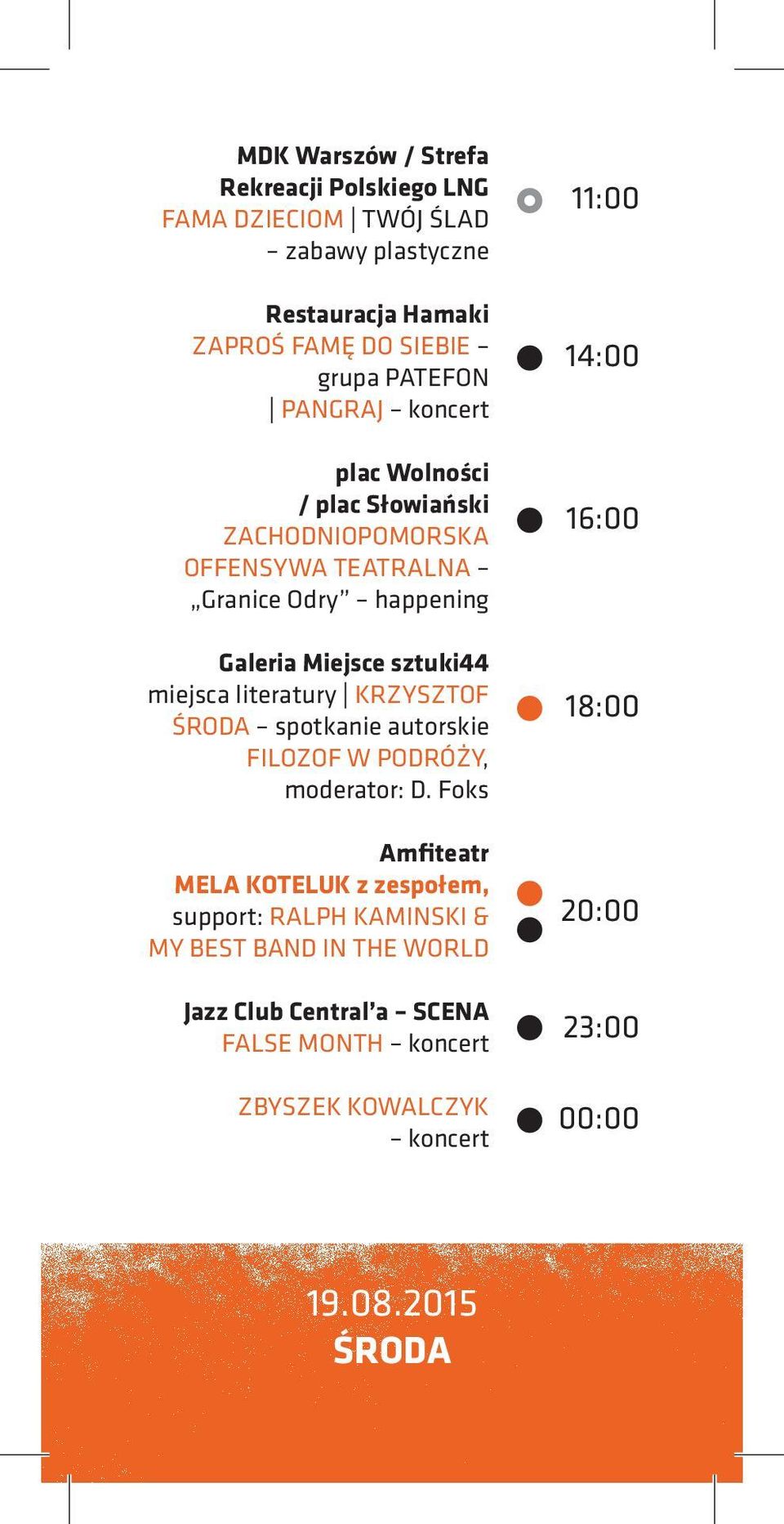 miejsca literatury KRZYSZTOF ŚRODA spotkanie autorskie FILOZOF W PODRÓŻY, moderator: D.