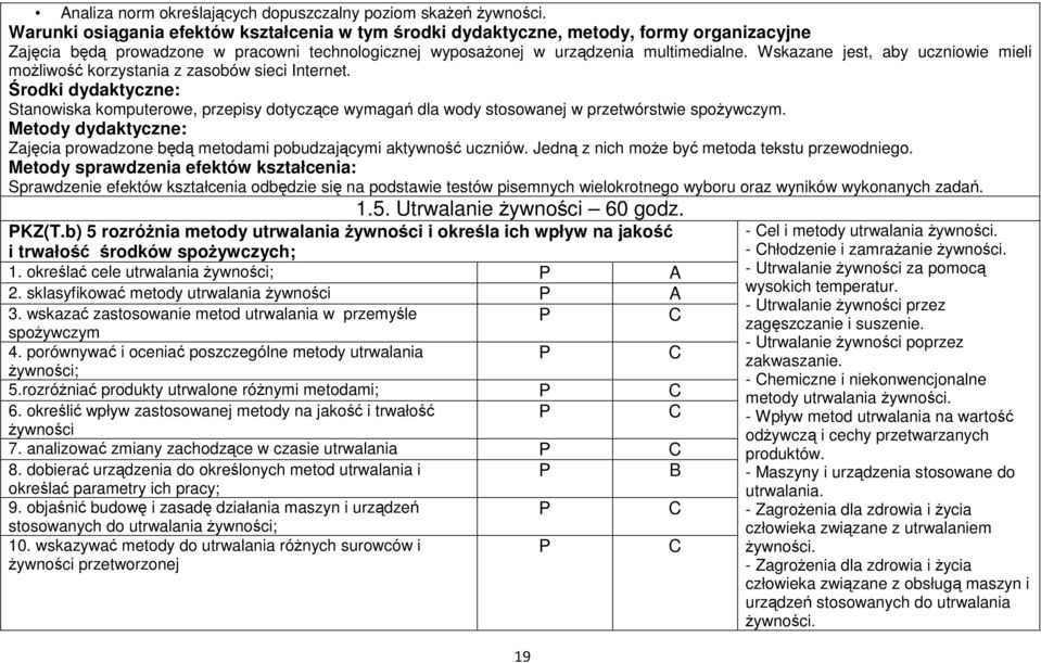 Wskazane jest, aby uczniowie mieli możliwość korzystania z zasobów sieci Internet.