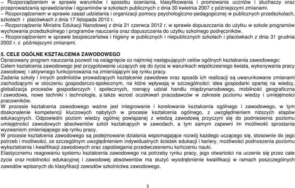Rozporządzenie Ministra Edukacji Narodowej z dnia 21 czerwca 2012 r.