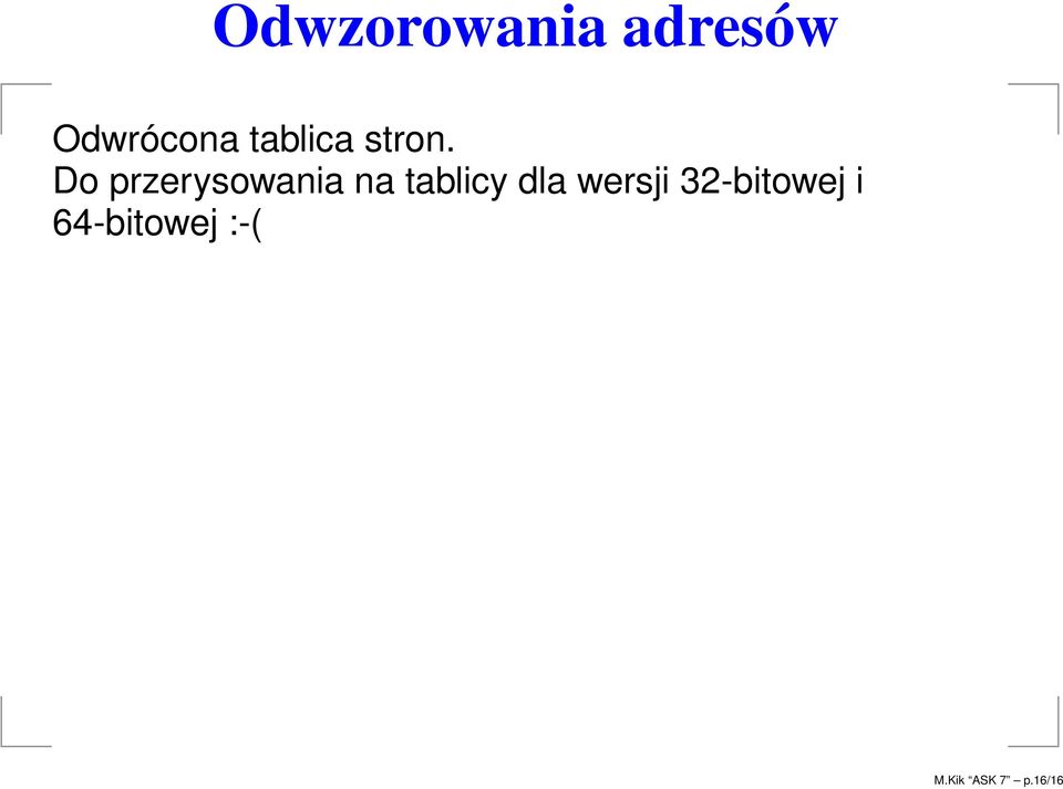 Do przerysowania na tablicy dla