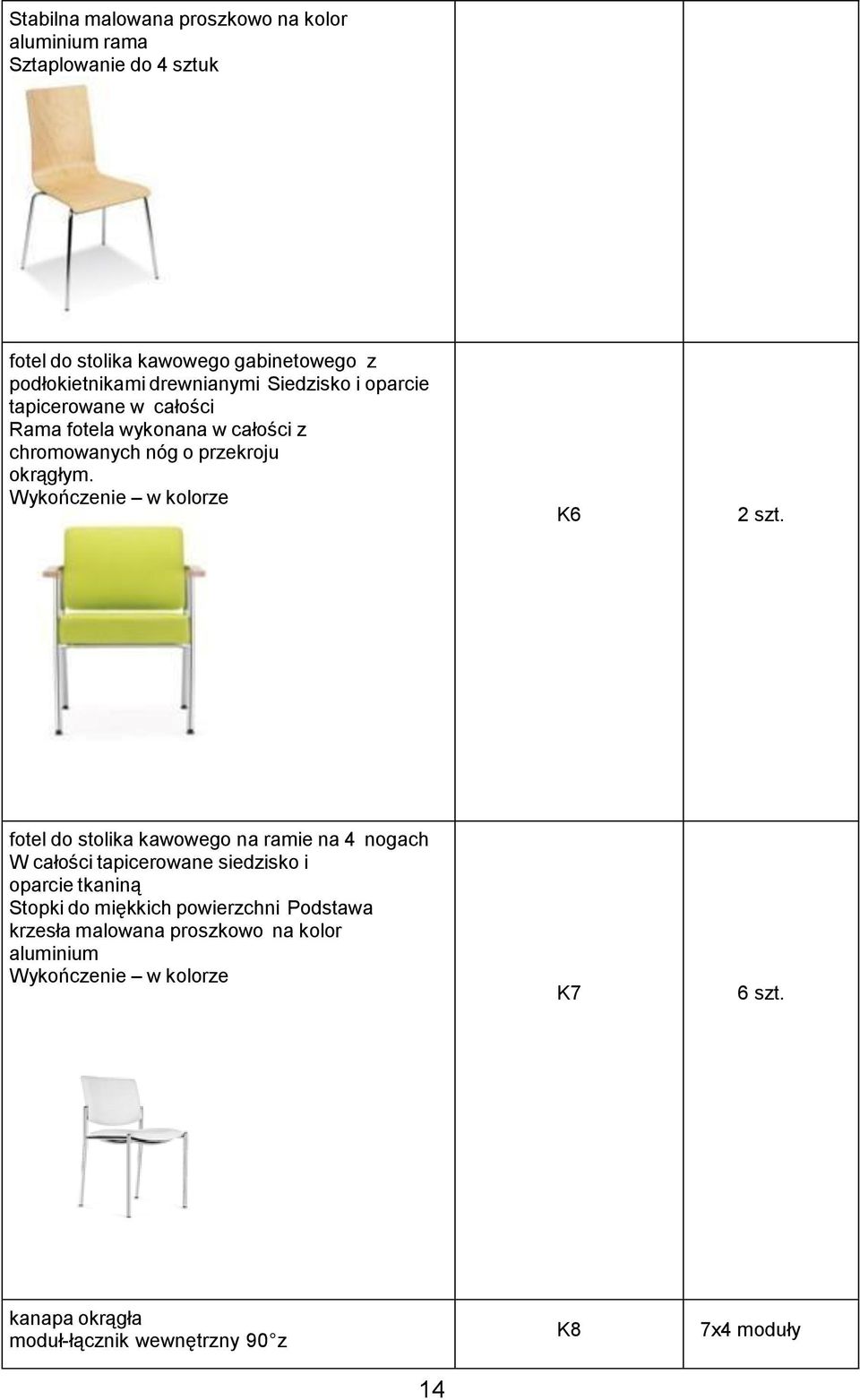 Wykończenie w kolorze K6 2 szt.