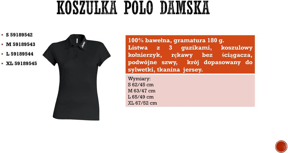 Listwa z 3 guzikami, koszulowy kołnierzyk, rękawy bez