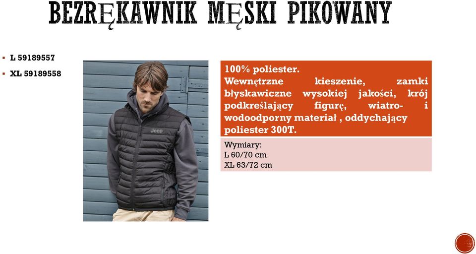 jakości, krój podkreślający figurę, wiatro- i