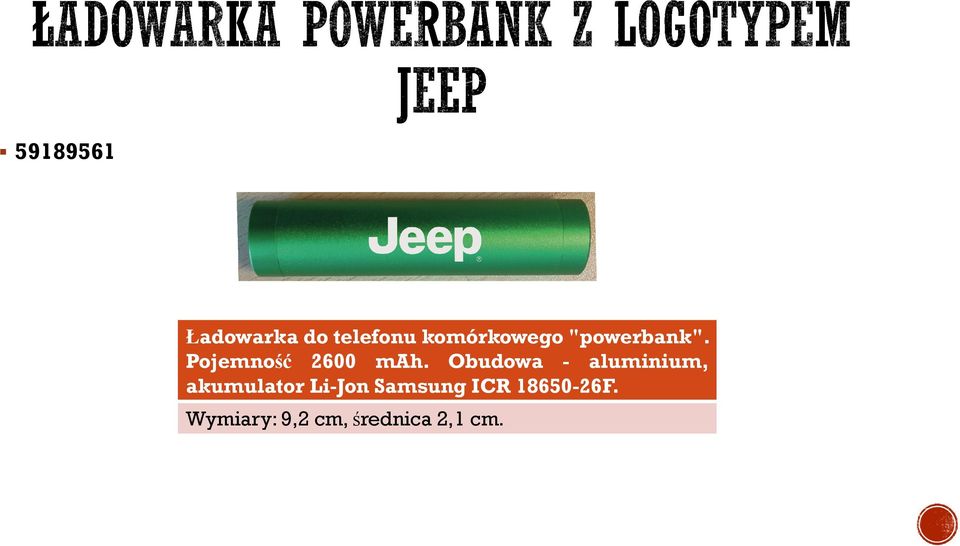 Obudowa - aluminium, akumulator Li-Jon