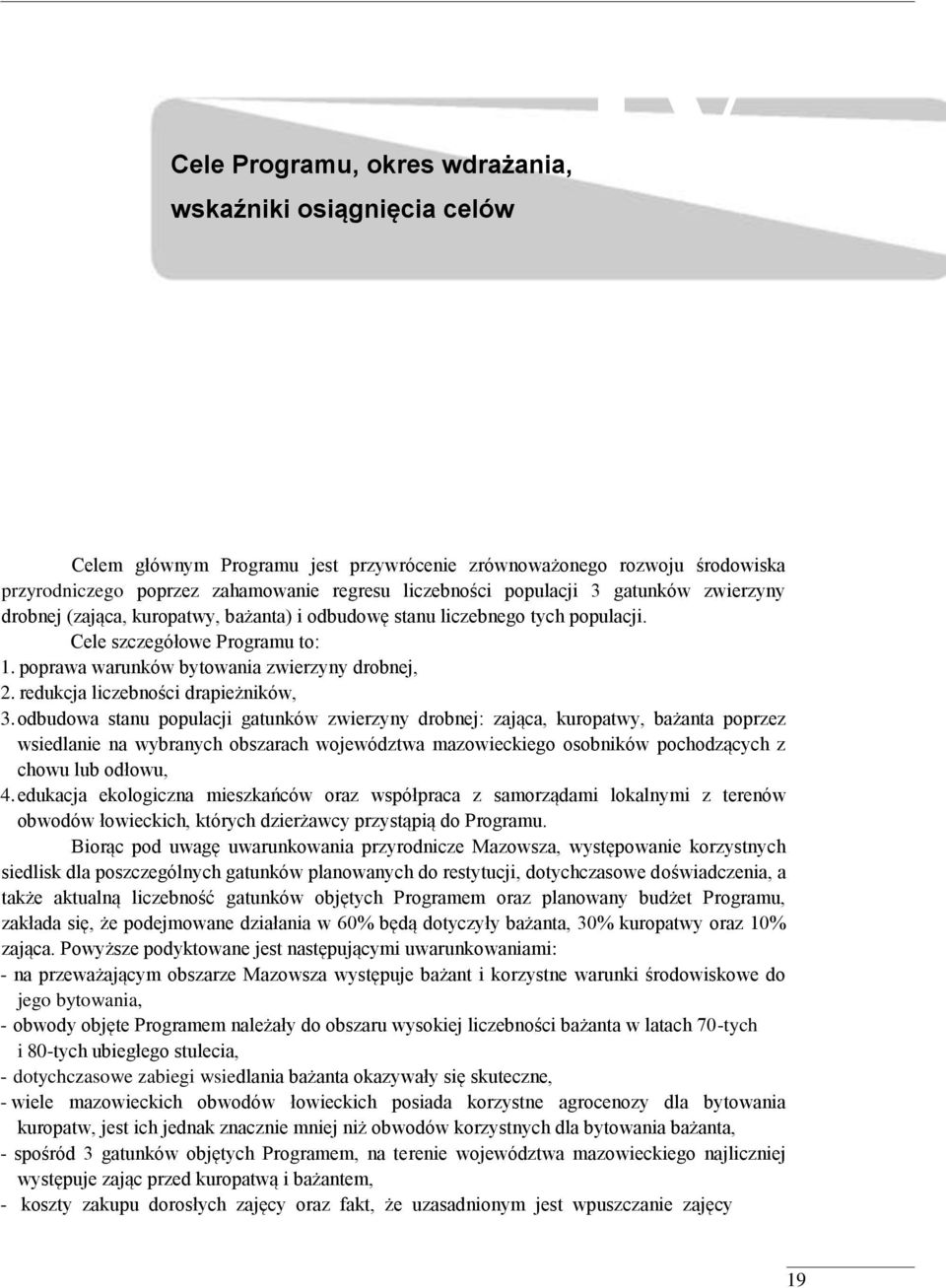 redukcja liczebności drapieżników, 3.