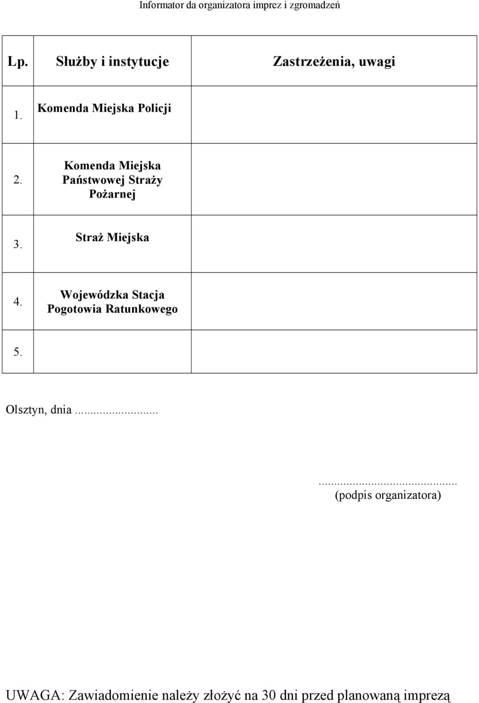 Wojewódzka Stacja Pogotowia Ratunkowego 5. Olsztyn, dnia.