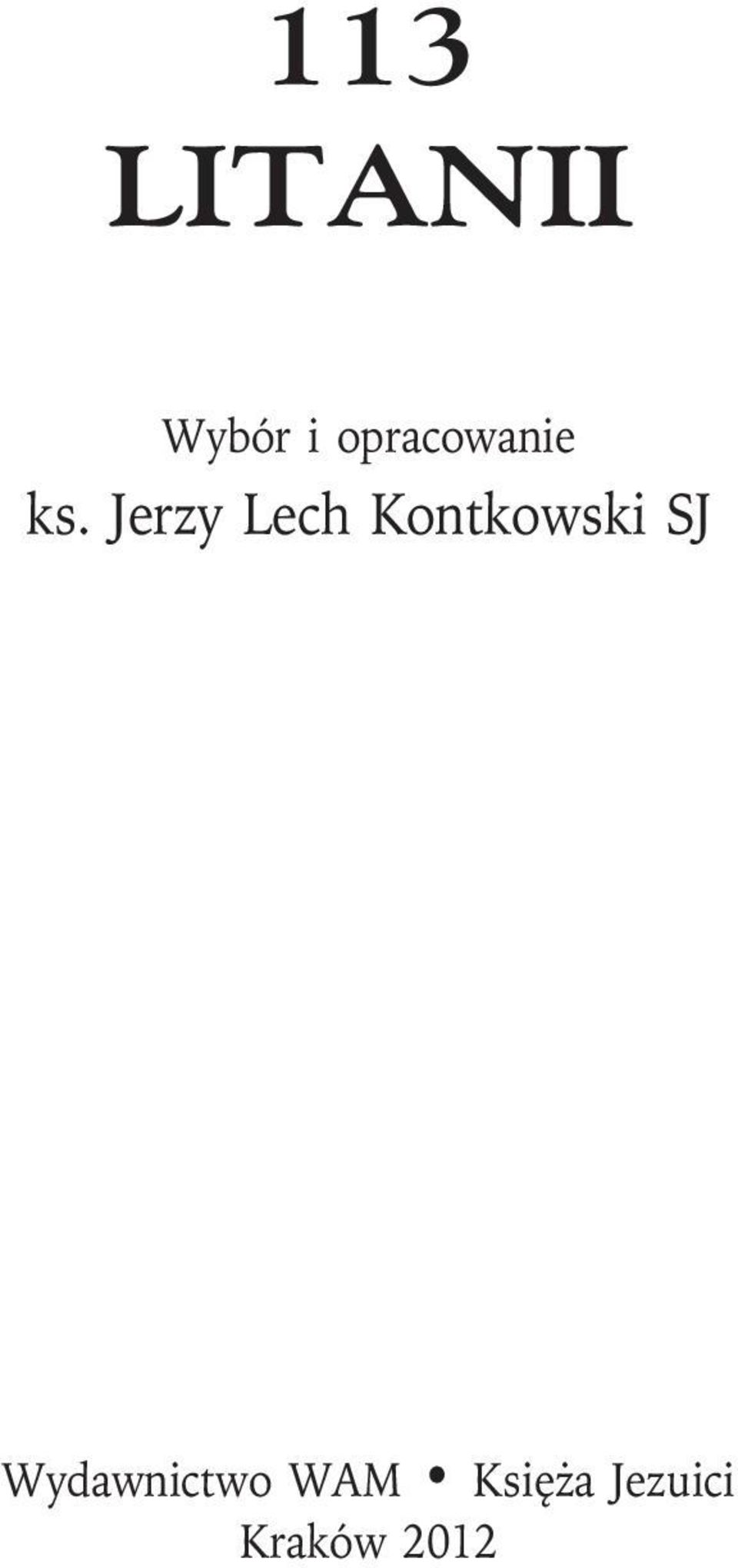 Jerzy Lech Kontkowski SJ