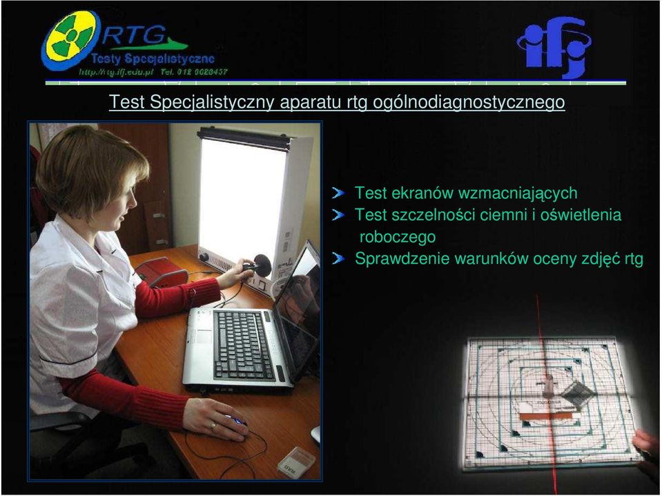 wzmacniających Test szczelności ciemni i