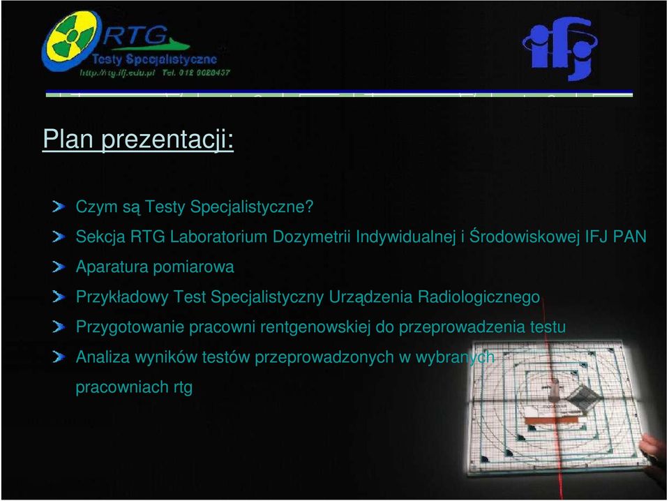 pomiarowa Przykładowy Test Specjalistyczny Urządzenia Radiologicznego