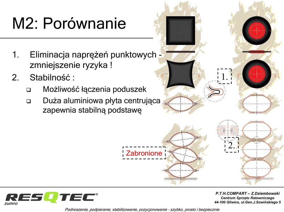 Stabilno : Moliwo czenia poduszek Dua aluminiowapyta