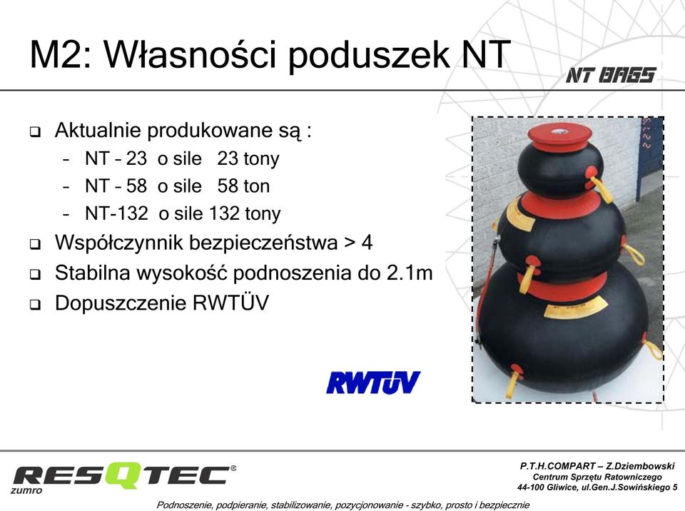 bezpieczestwa > 4 Stabilna wysoko podnoszenia do 2.