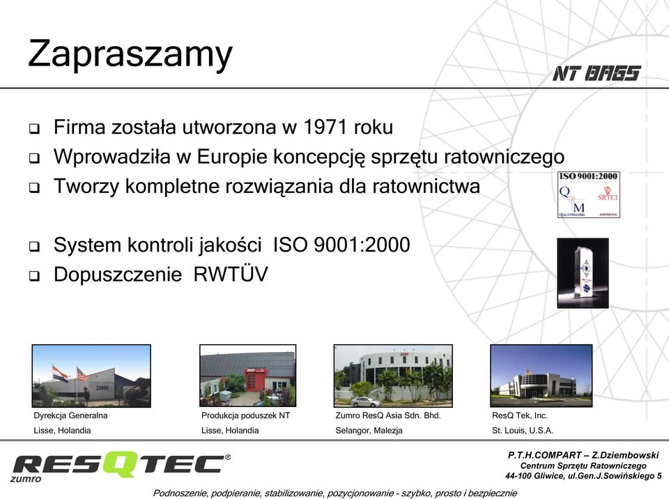 Generalna Produkcja poduszek NT Zumro ResQ Asia Sdn. Bhd. ResQ Tek, Inc.