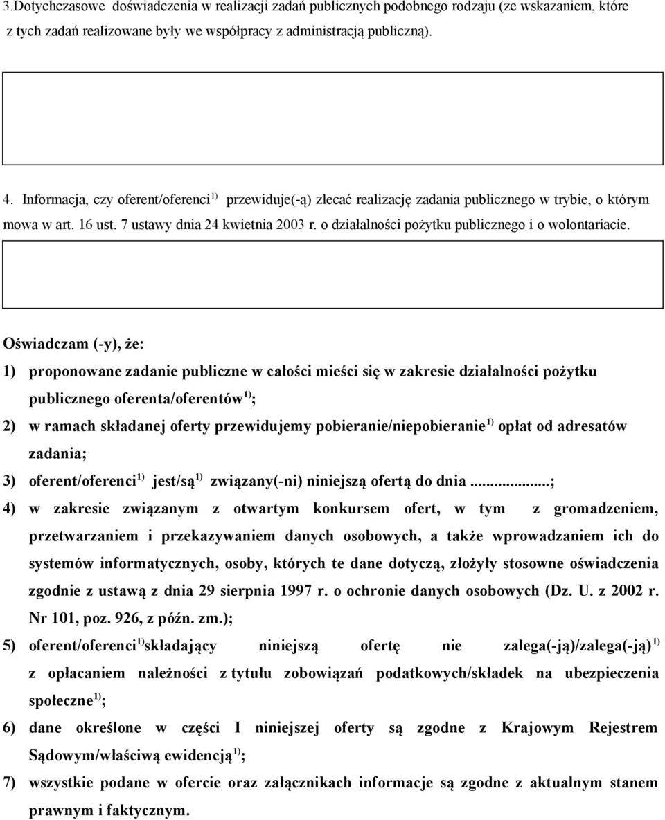 o działalności pożytku publicznego i o wolontariacie.