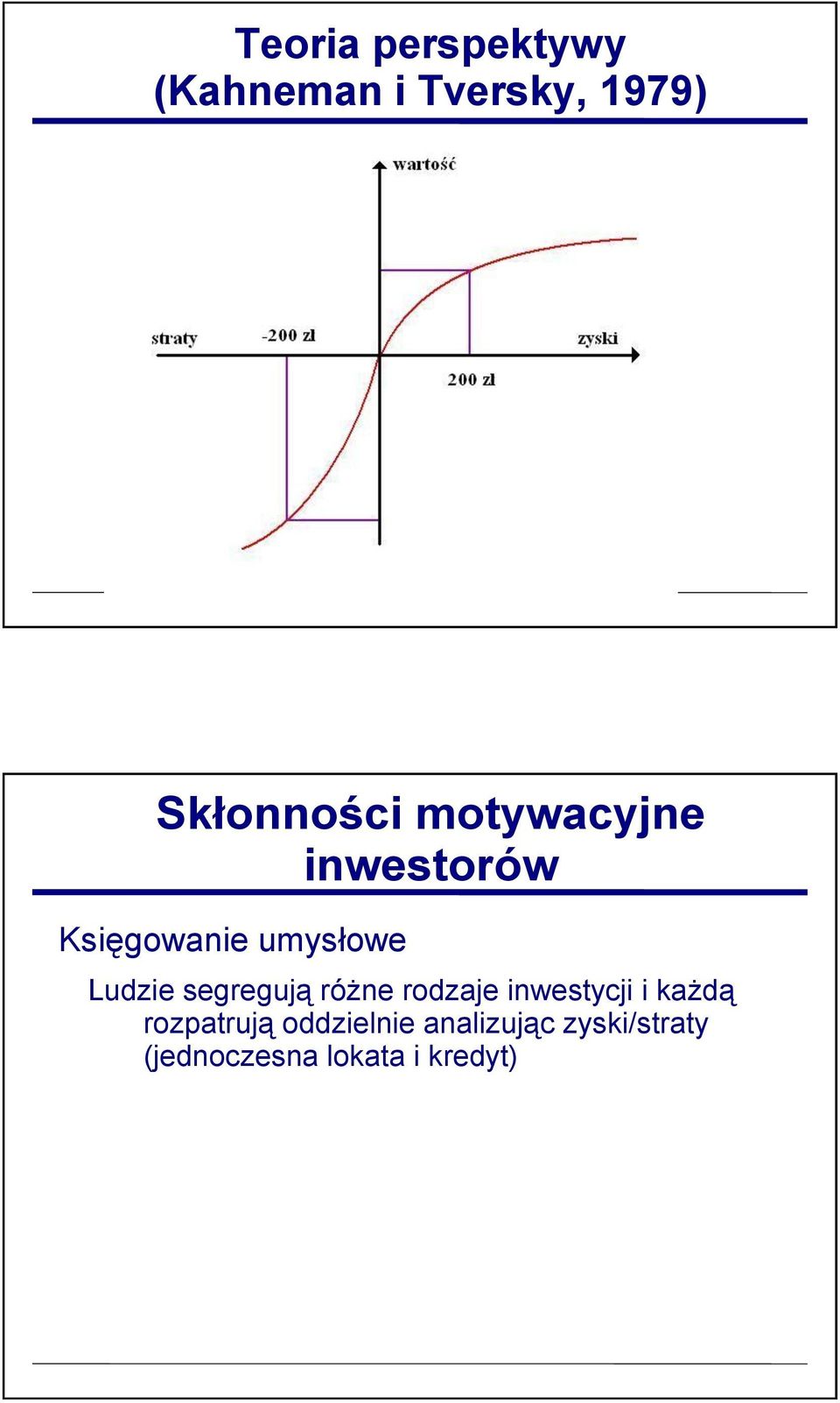 segregują różne rodzaje inwestycji i każdą rozpatrują