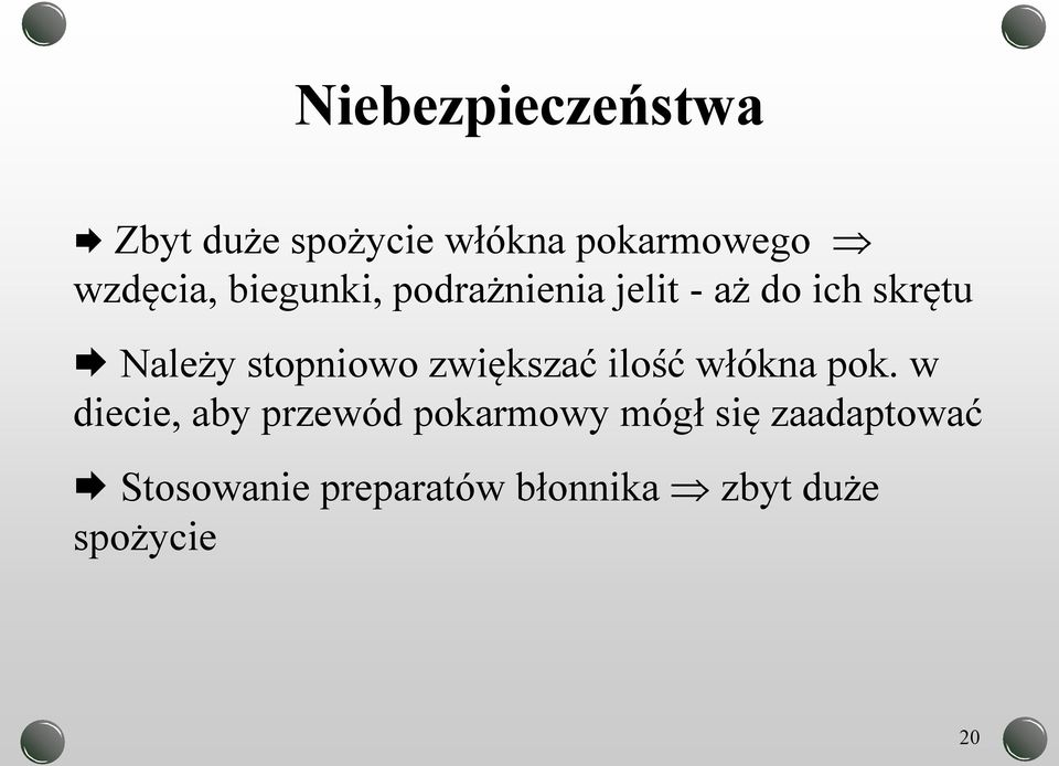 zwiększać ilość włókna pok.