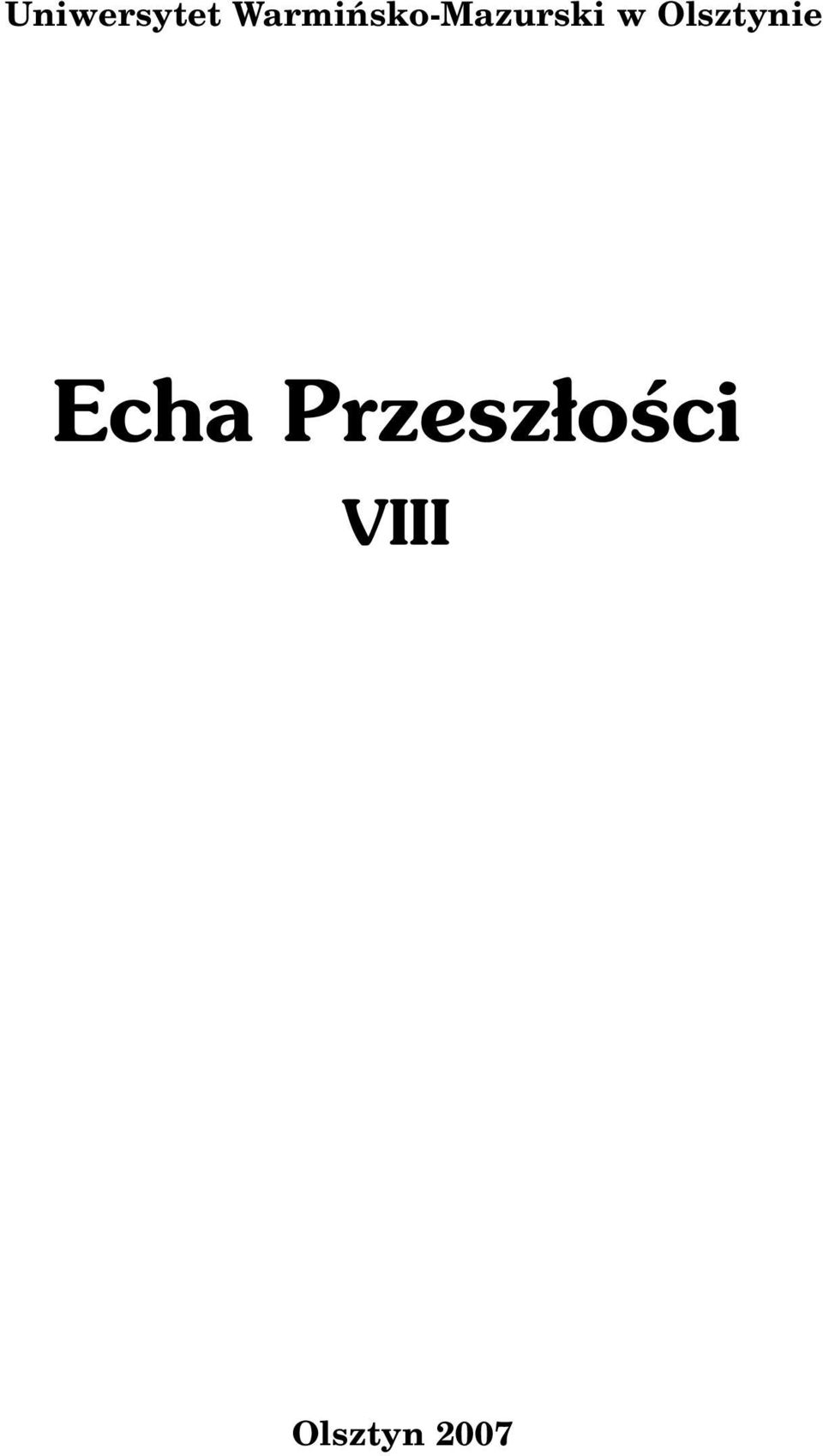 .. 1 Uniwersytet Warmiñsko-Mazurski