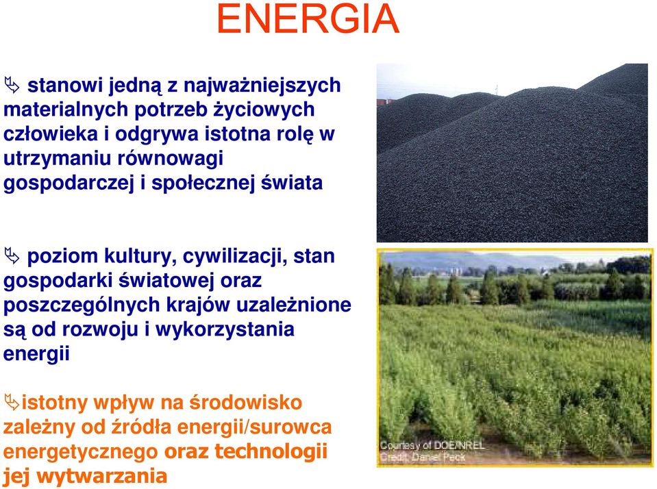 gospodarki światowej oraz poszczególnych krajów uzaleŝnione są od rozwoju i wykorzystania energii