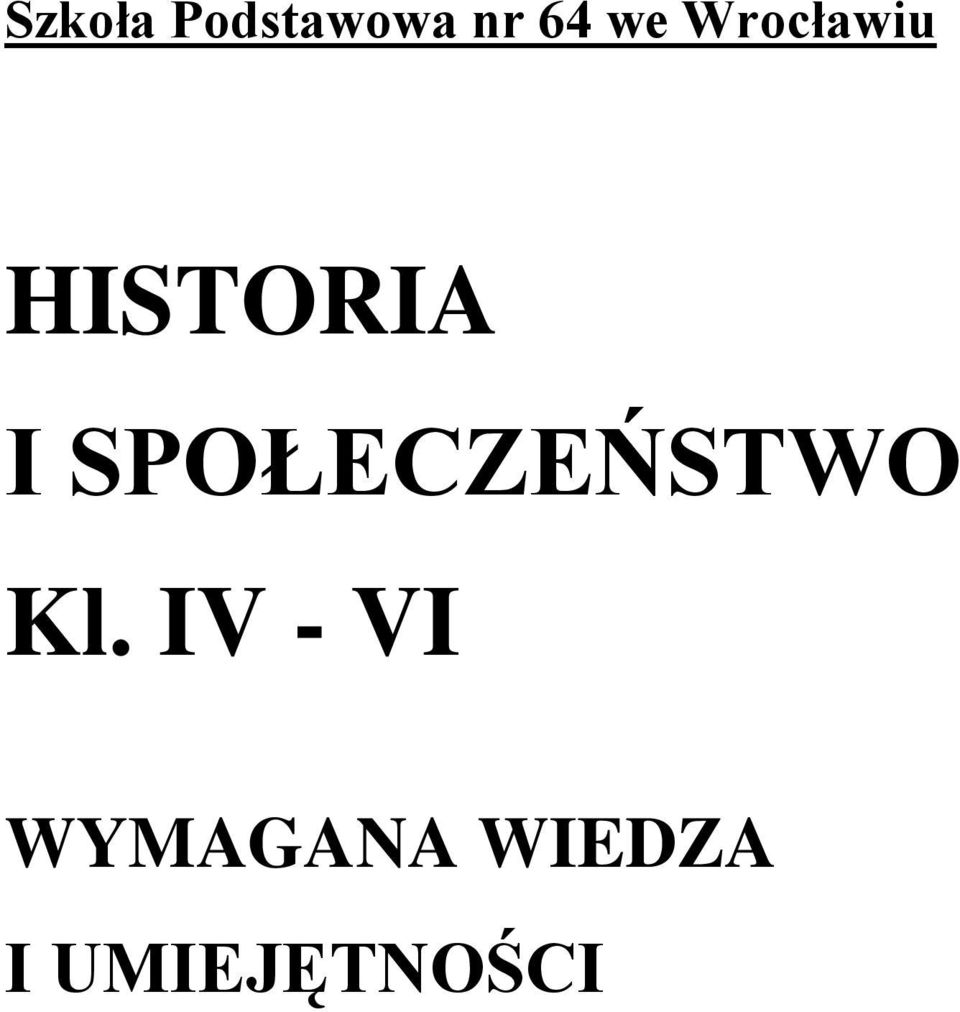 SPOŁECZEŃSTWO Kl.