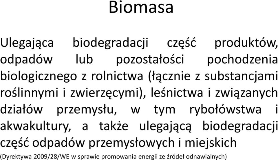 związanych działów przemysłu, w tym rybołówstwa i akwakultury, a także ulegającą biodegradacji