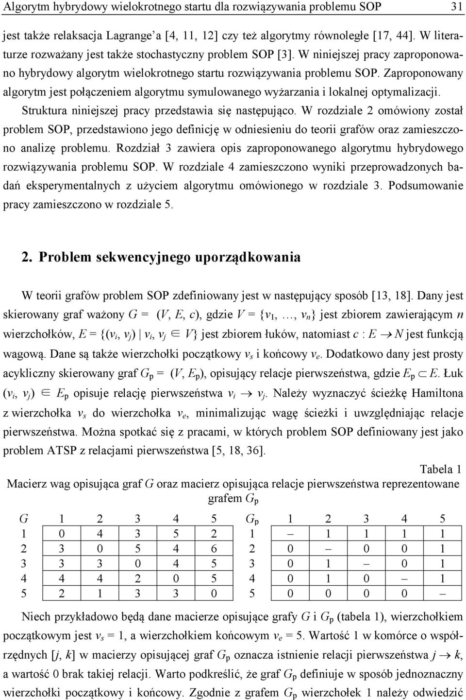 Zaproponowany algorytm jest połączeniem algorytmu symulowanego wyżarzania i lokalnej optymalizacji. Struktura niniejszej pracy przedstawia się następująco.