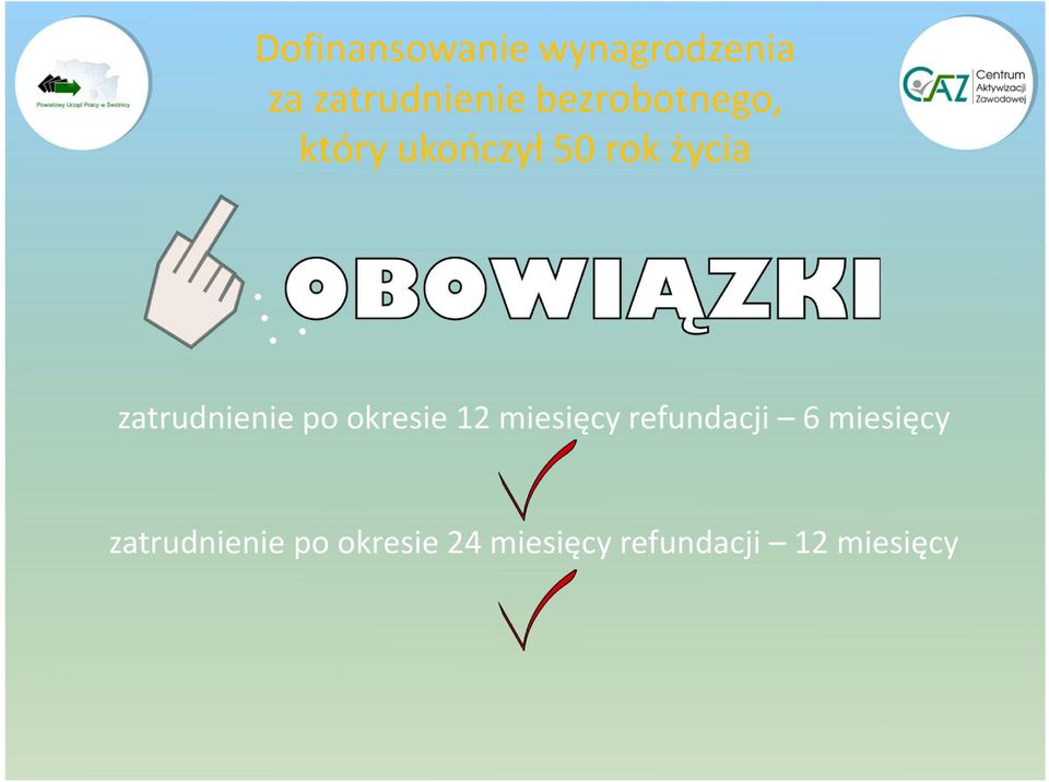 zatrudnienie po okresie 12 miesięcy refundacji 6