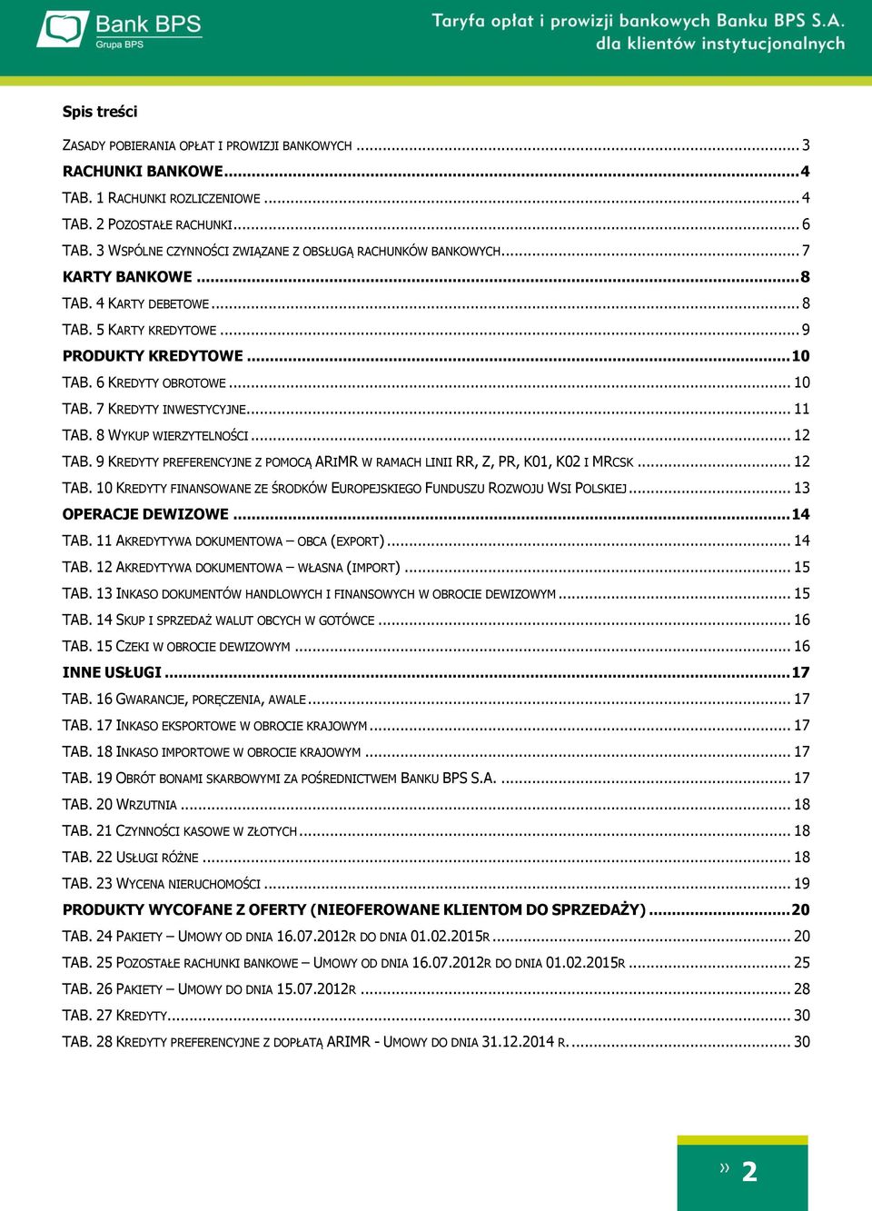 .. 11 TAB. 8 WYKUP WIERZYTELNOŚCI... 12 TAB. 9 KREDYTY PREFERENCYJNE Z POMOCĄ ARIMR W RAMACH LINII RR, Z, PR, K01, K02 I MRCSK... 12 TAB. 10 KREDYTY FINANSOWANE ZE ŚRODKÓW EUROPEJSKIEGO FUNDUSZU ROZWOJU WSI POLSKIEJ.