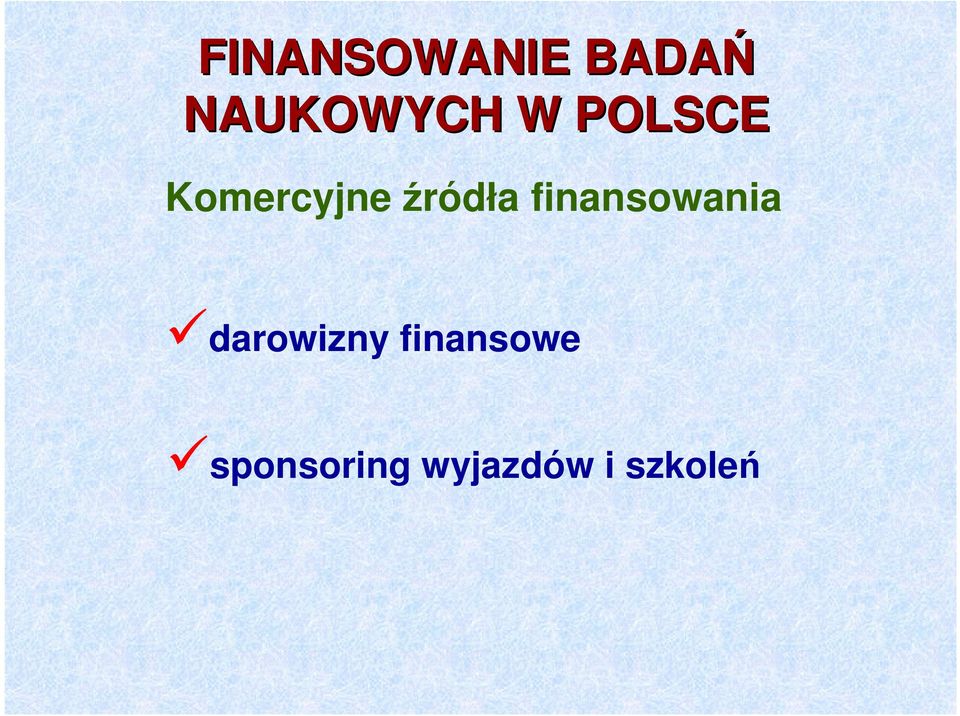 finansowania darowizny