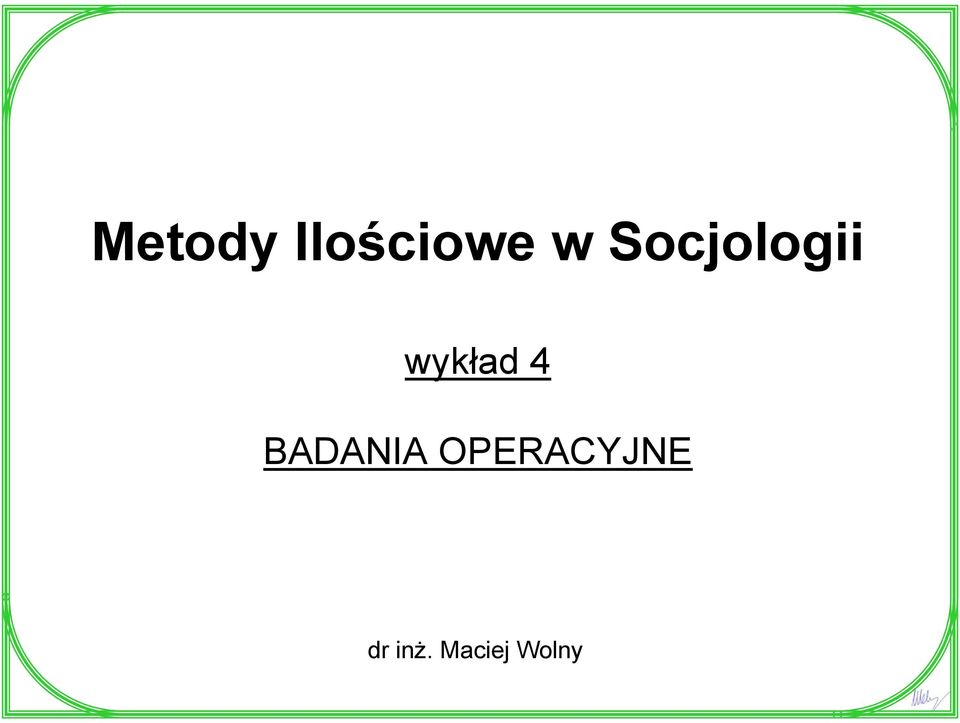 BADANIA OPERACYJNE