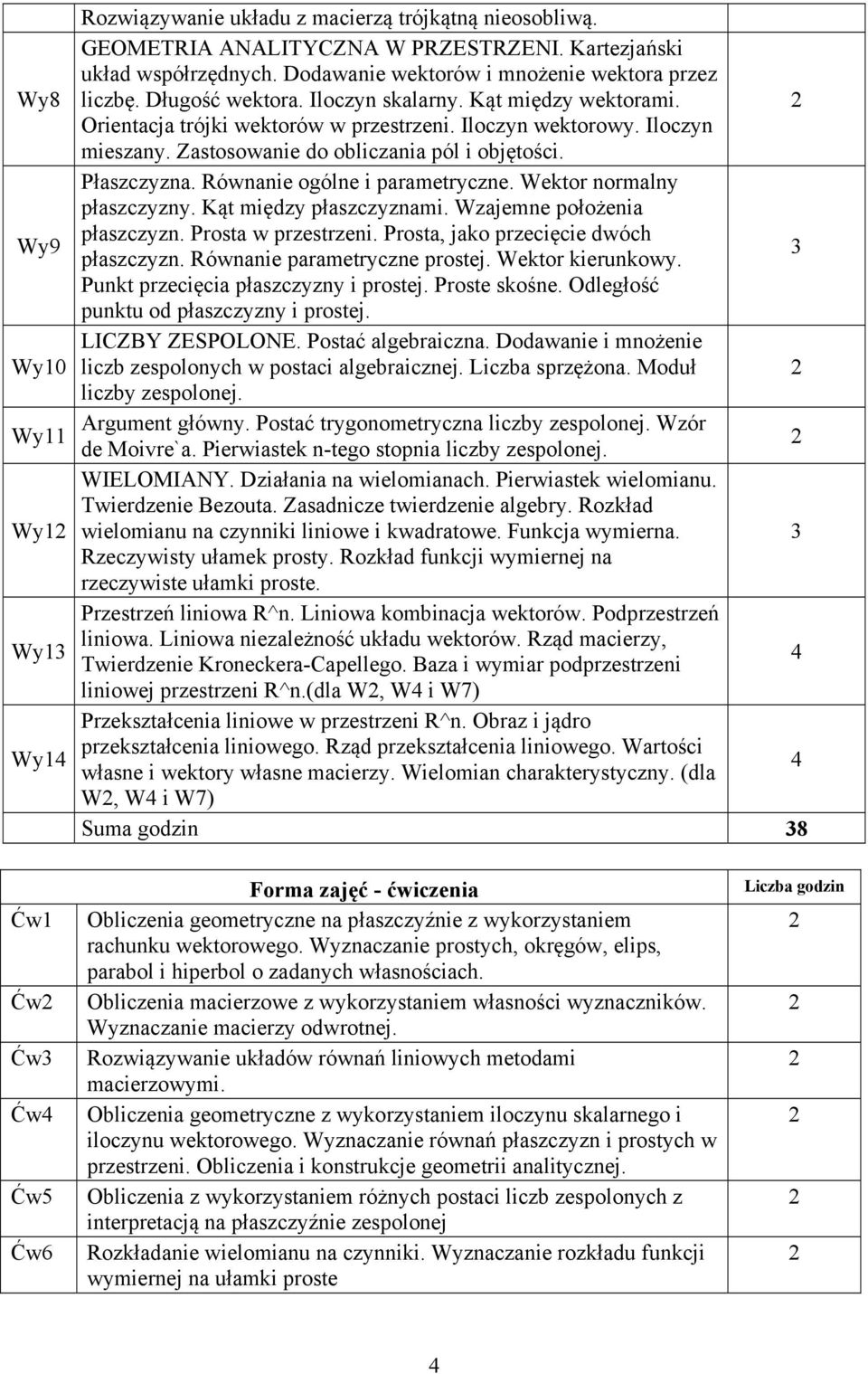 Równanie ogólne i parametryczne. Wektor normalny płaszczyzny. Kąt między płaszczyznami. Wzajemne położenia płaszczyzn. Prosta w przestrzeni. Prosta, jako przecięcie dwóch płaszczyzn.