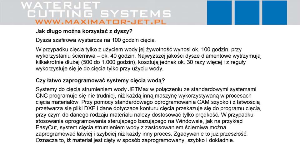 Czy łatwo zaprogramować systemy cięcia wodą?
