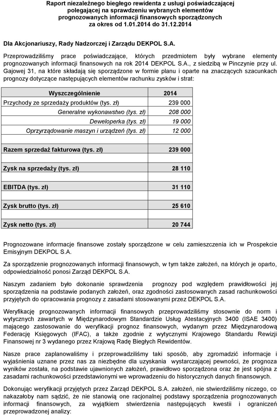 A., z siedzibą w Pinczynie przy ul.