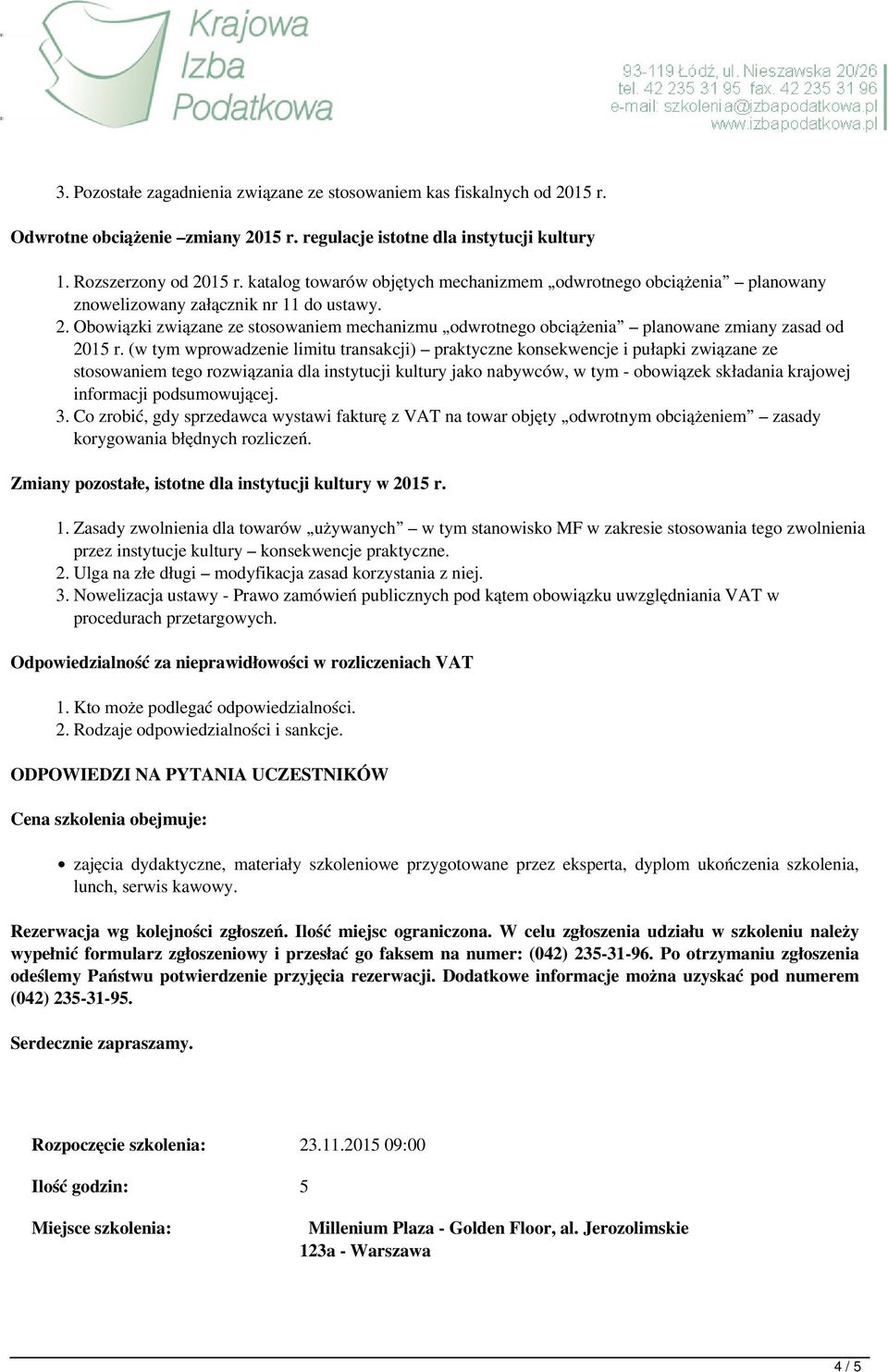 Obowiązki związane ze stosowaniem mechanizmu odwrotnego obciążenia planowane zmiany zasad od 2015 r.