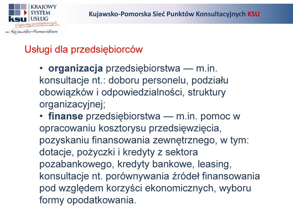 nse przedsiębiorstwa m.in.