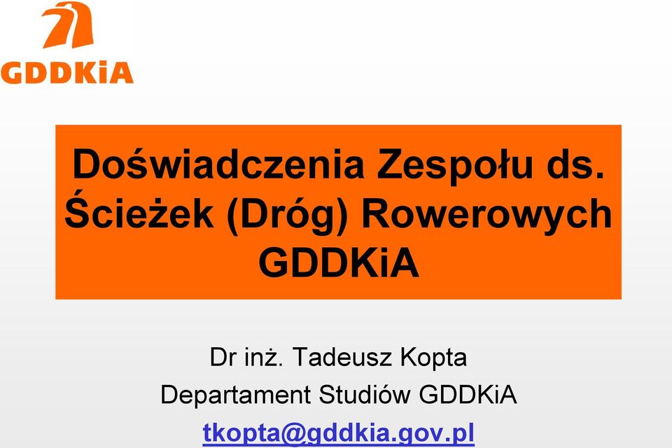 Tadeusz Kopta Departament