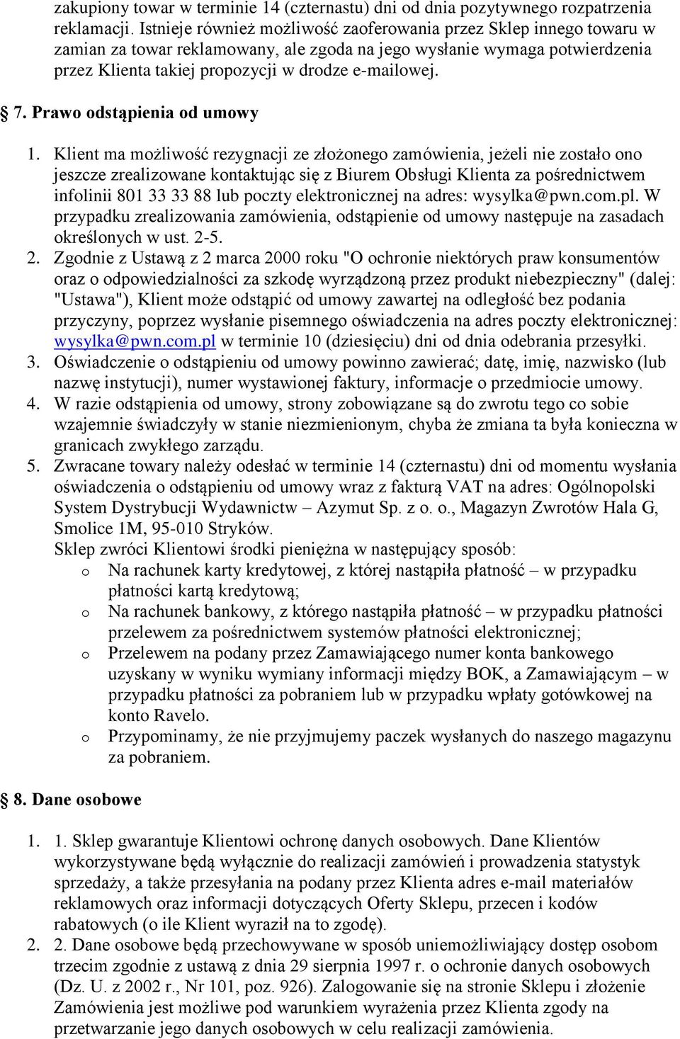 Praw dstąpienia d umwy 1.